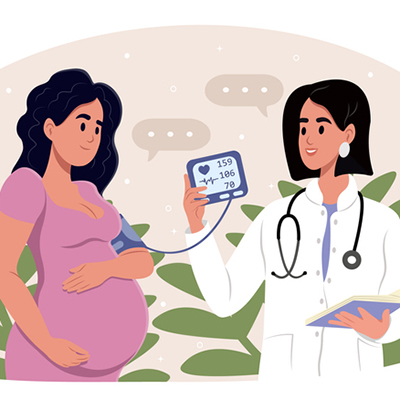 Animated image of dr giving cardiogram