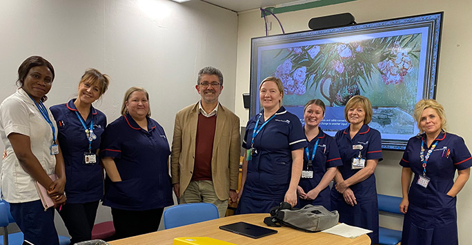 Andrew Weeks visits hospital site for COPE Study