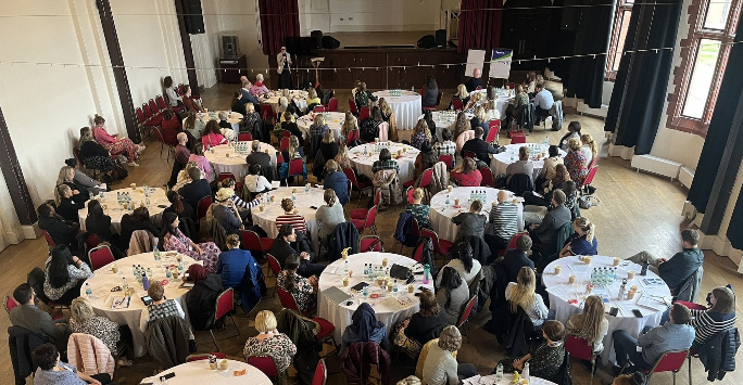 Attendees at the Forum listening to Clarissa Giebel, speaker