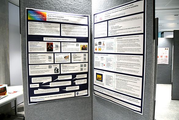 Posters being displayed at EDIW Showcase