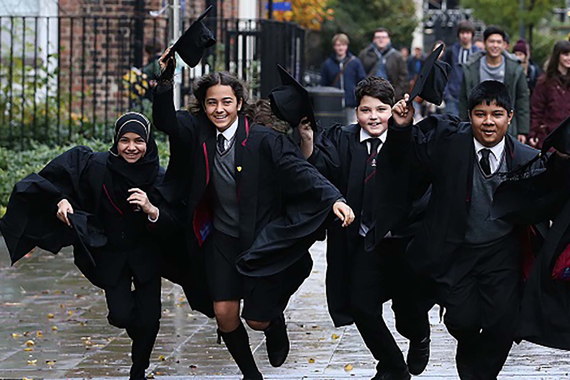 Liverpool young graduates on campus