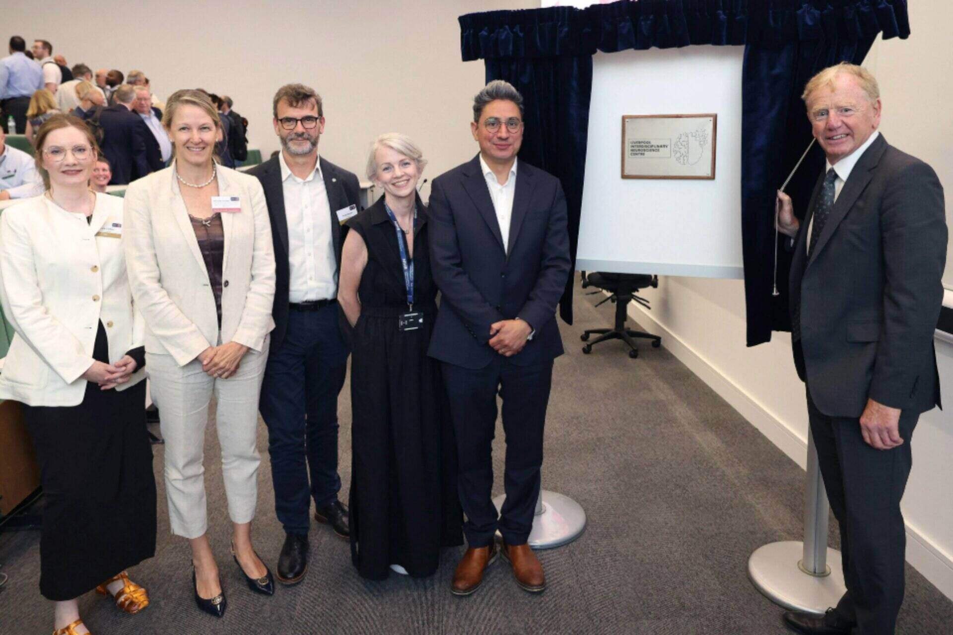 The unveiling of the Liverpool Interdisciplinary Neuroscience Centre plaque