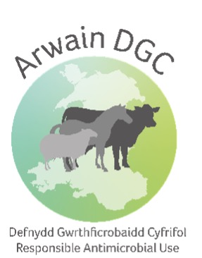 Green shaded circular logo with a greyscale sheep, cow and horse in the centre