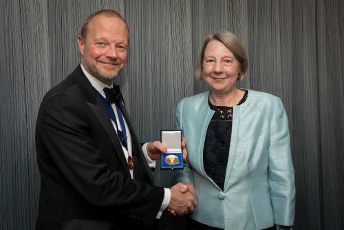 Rachel Williams being presented Chapman Medal