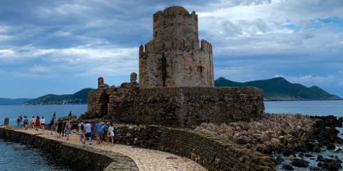 A castle ruin view