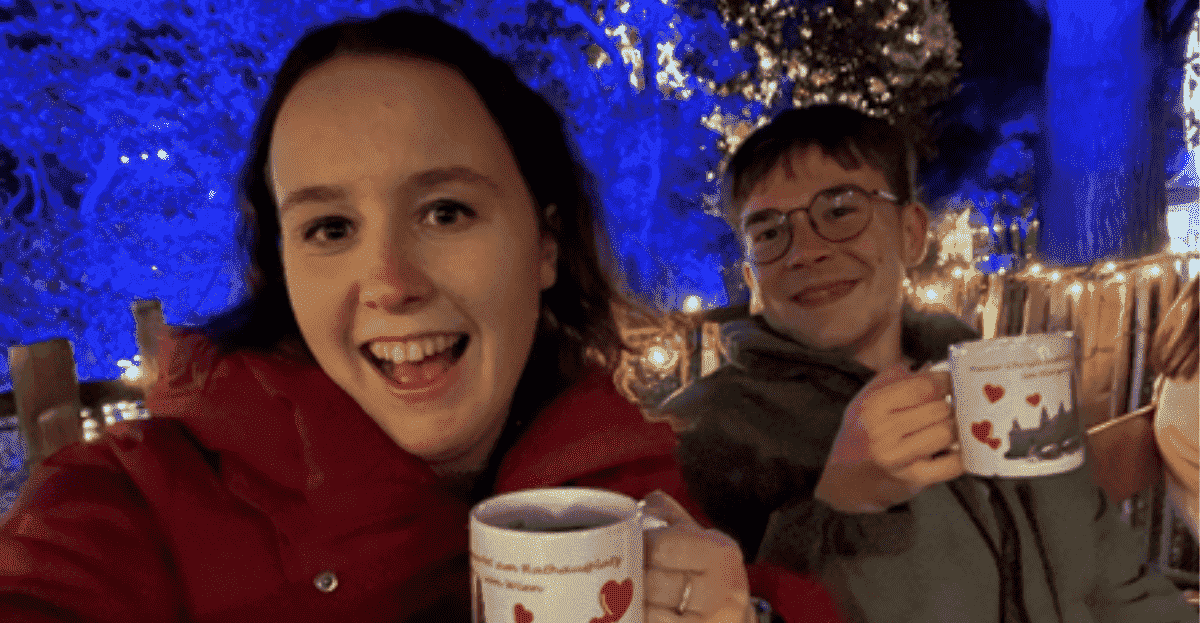 Teresa and Jakub at the Christmas Market