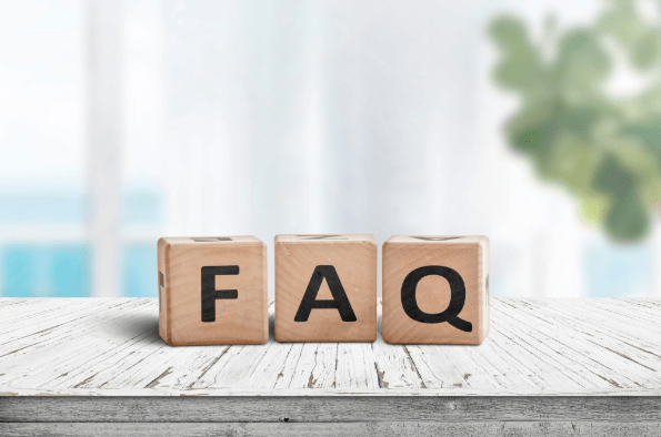 FAQ in scrabble lettering