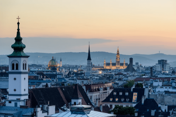 A view of Austria from a rooftop