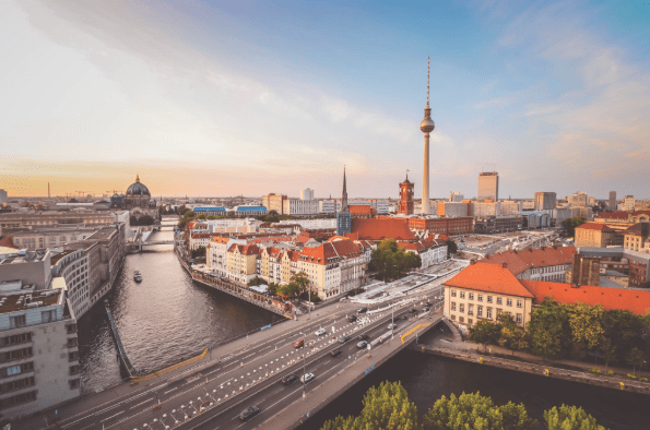 A birds eye view of berlin