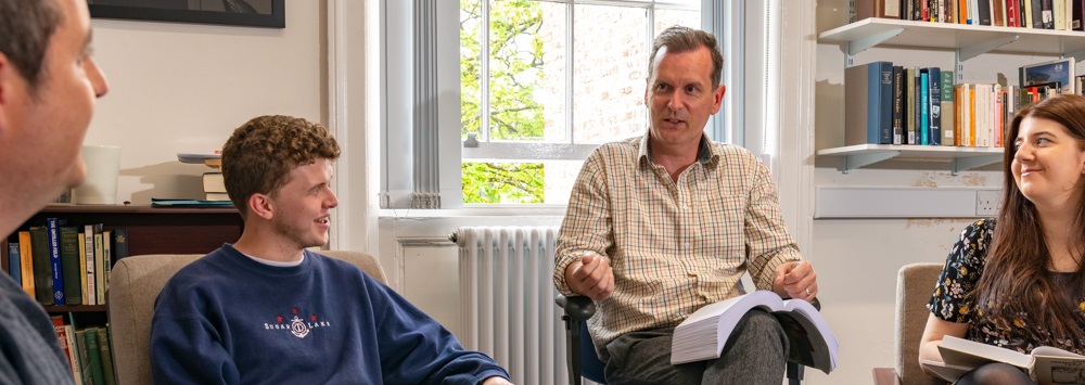 Professor Frank Shovlin with students