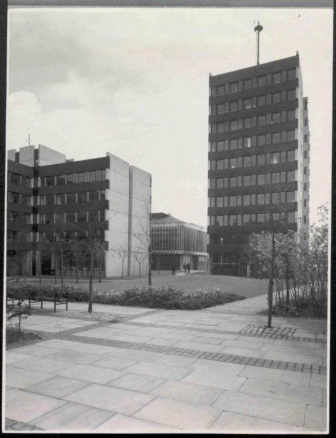 A view of the roxby building