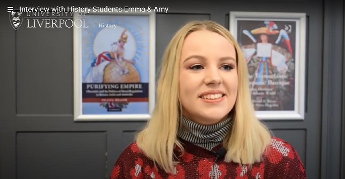 Amy Ward in History department video interview.