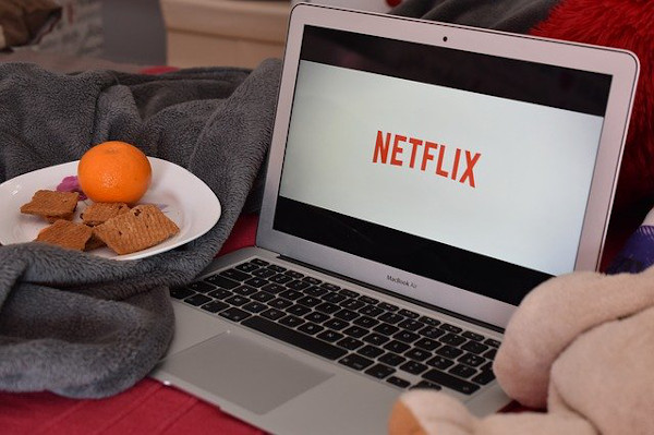 Laptop streaming Netflix.