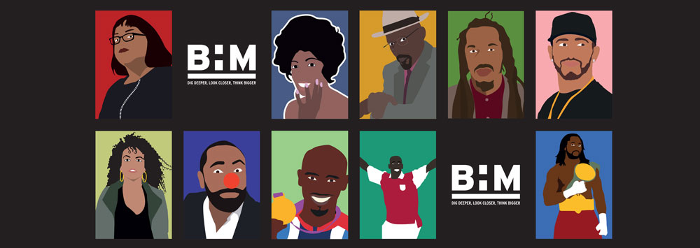 Illustration of high profile Black people