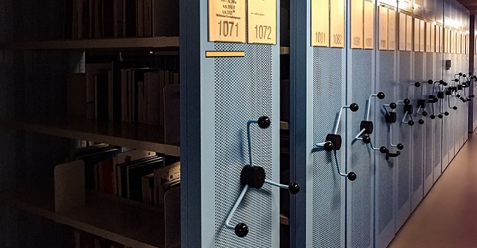 archives in a library