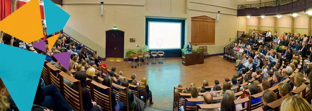 Lecture theatre with a full audience