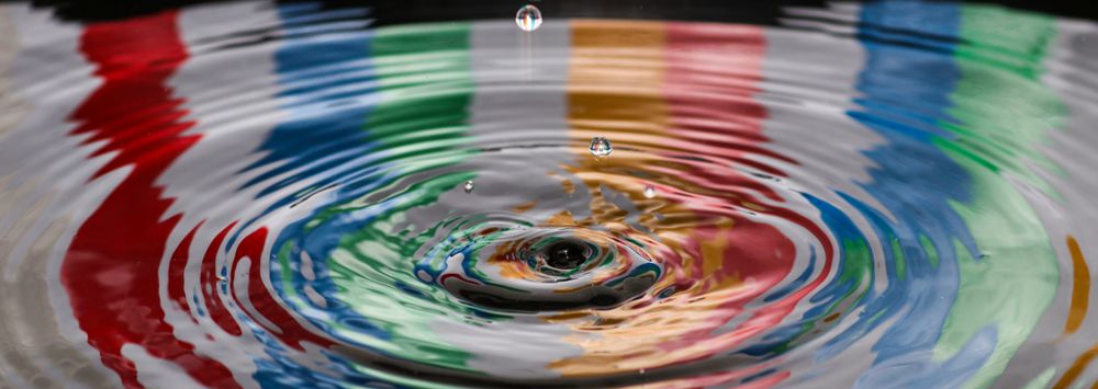 A drop of water creating ripples