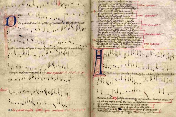 A medieval music manuscript