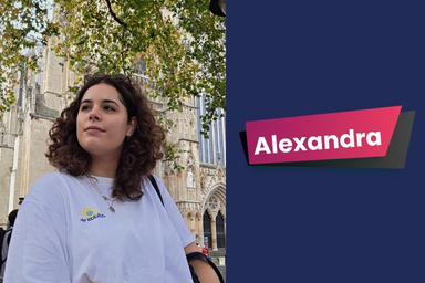 A student under a tree