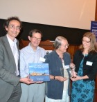 Prof Malcolm Molyneux and Professor Elizabth Molyneux with Prof Tom Solomon and Dr Rachel Kneen