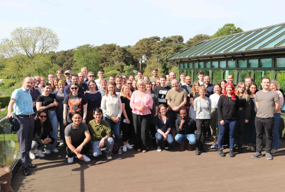 Group photo from researchers from Ecology, Evolution and Behaviour at Ness Gardens