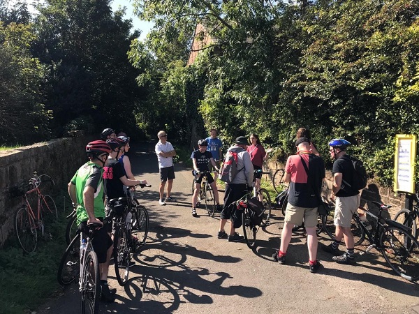 Cyclists in Bidston on the Wirral