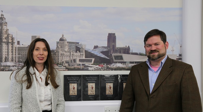 Dr Stephen Hewer and Prof. Claire Downham at the launch of Dr Hewer's book