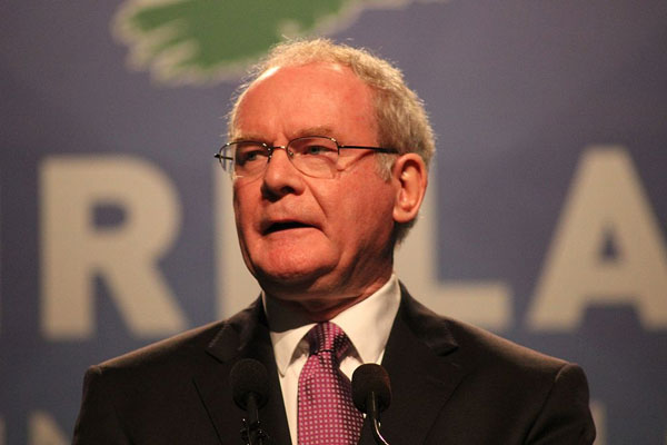 Martin McGuinness talking