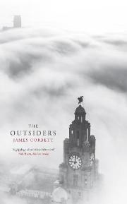 Outsiders by James Corbett book cover - a cloudy Liverpool skyline image featuring the Liver Building