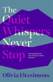 Stylised imprint of lips in purple on a green backgroun. The book title covers almost the whole page in white (or pink over the purple lips) with the authors name in purple at the bottom of the cover.