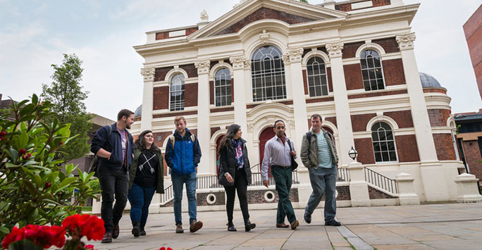 Postgraduates on campus