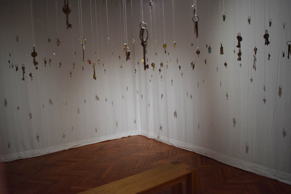 Keys hanging from the ceiling
