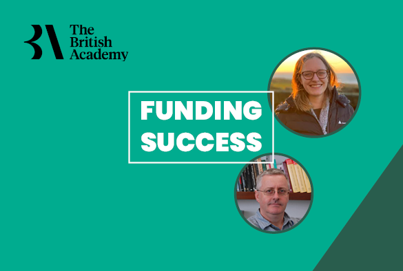 Teal green background with white bold writing that reads 'Funding Success'.