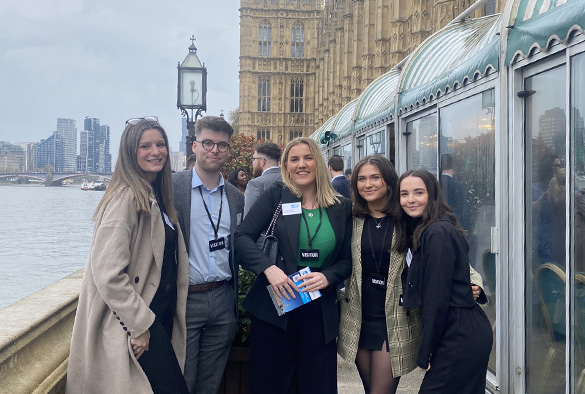 Family Advice Project students outside of the House of Commons