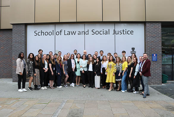 A group shot of all summer school attendees outside the SLSJ building.