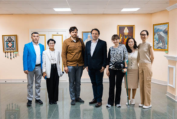 A group shot with officials from Kazakhstan, including Valsamis and Kanstantsin.