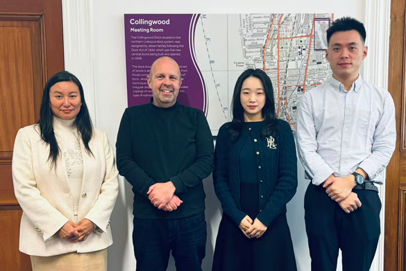 The Yingke delegation stand with Councillar Nick Small.