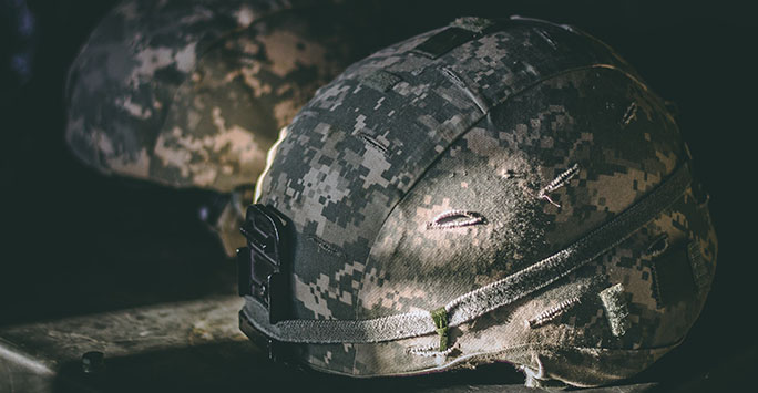 Photo of Soldier helmet by Israel Palacio