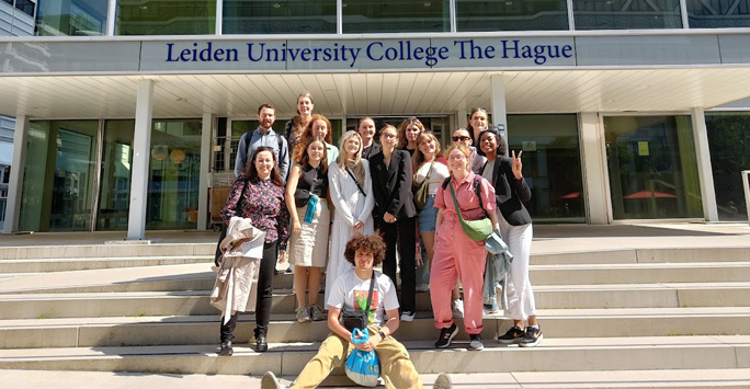 Group of Law students outside Leiden University College