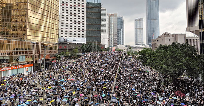 Hong Kong anti-extradition bill protest by Studio Incendo (courtesy Creative Commons)