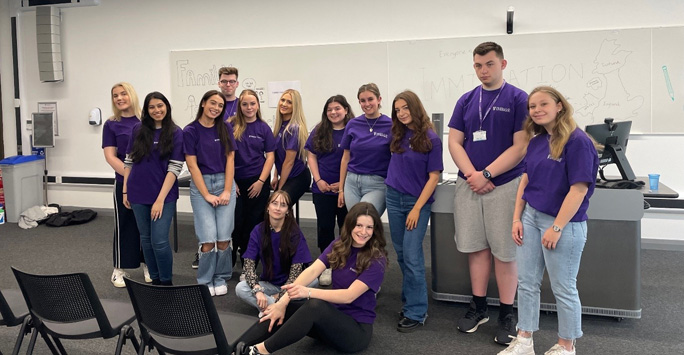 Liverpool Law Clinic students pose for a picture at the april 2022 open night