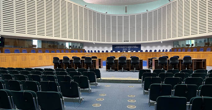 A photo of the European Court of Human Rights.
