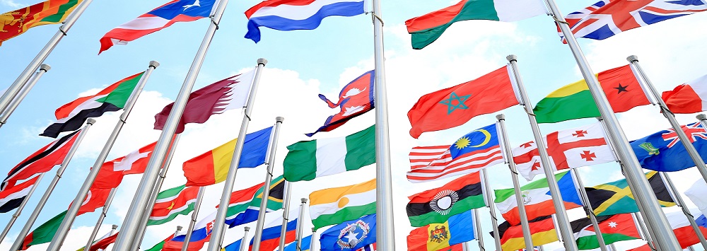 Image showing a a range of international flags