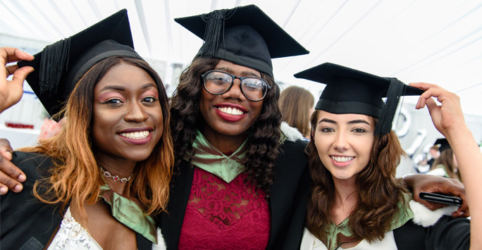 Three law graduates class of 2018