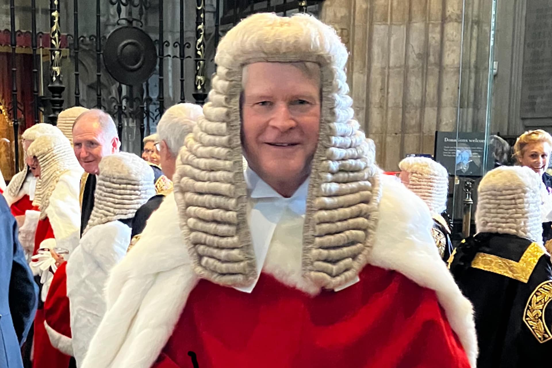 Mark Cawson wearing traditional judicial robes.