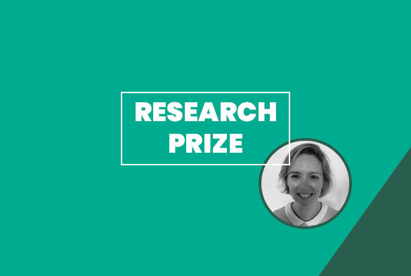 A green background with white text overlay that reads 'Research Prize'.