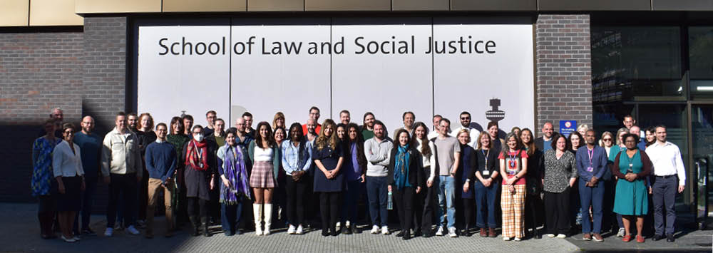 A group photo of all of the academics in the Liverpool Law School