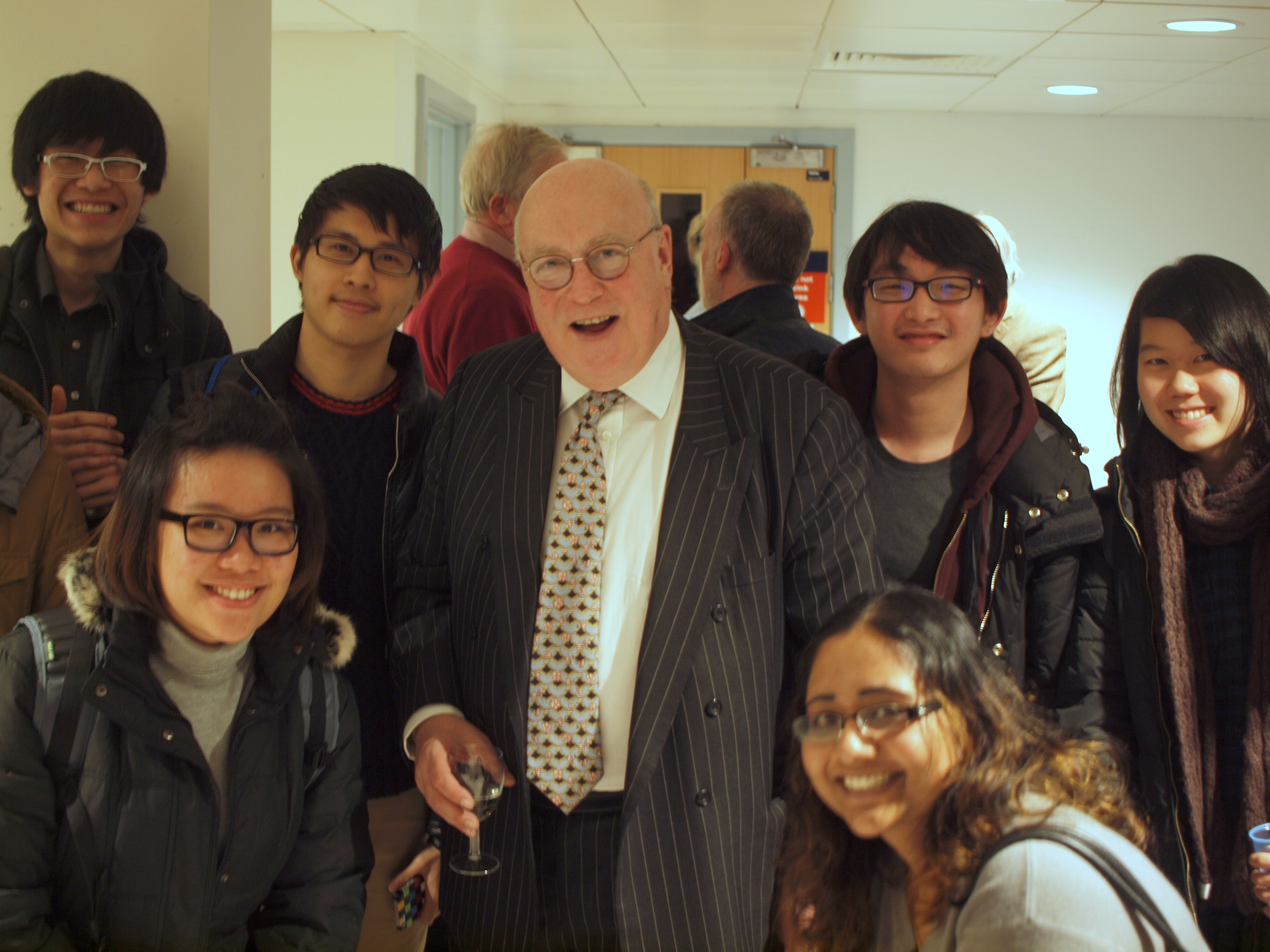 Sir Stewart Etherington and students 
