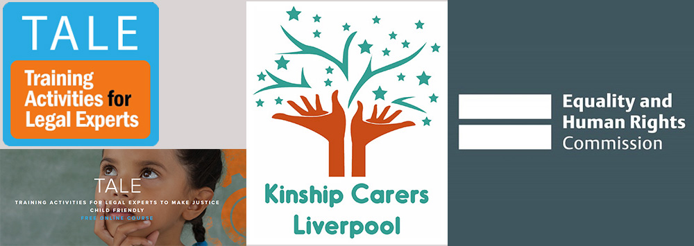 Compilation of training logos including TALE and Kinship Carers Liverpool