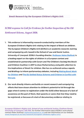 ECRU response letter.